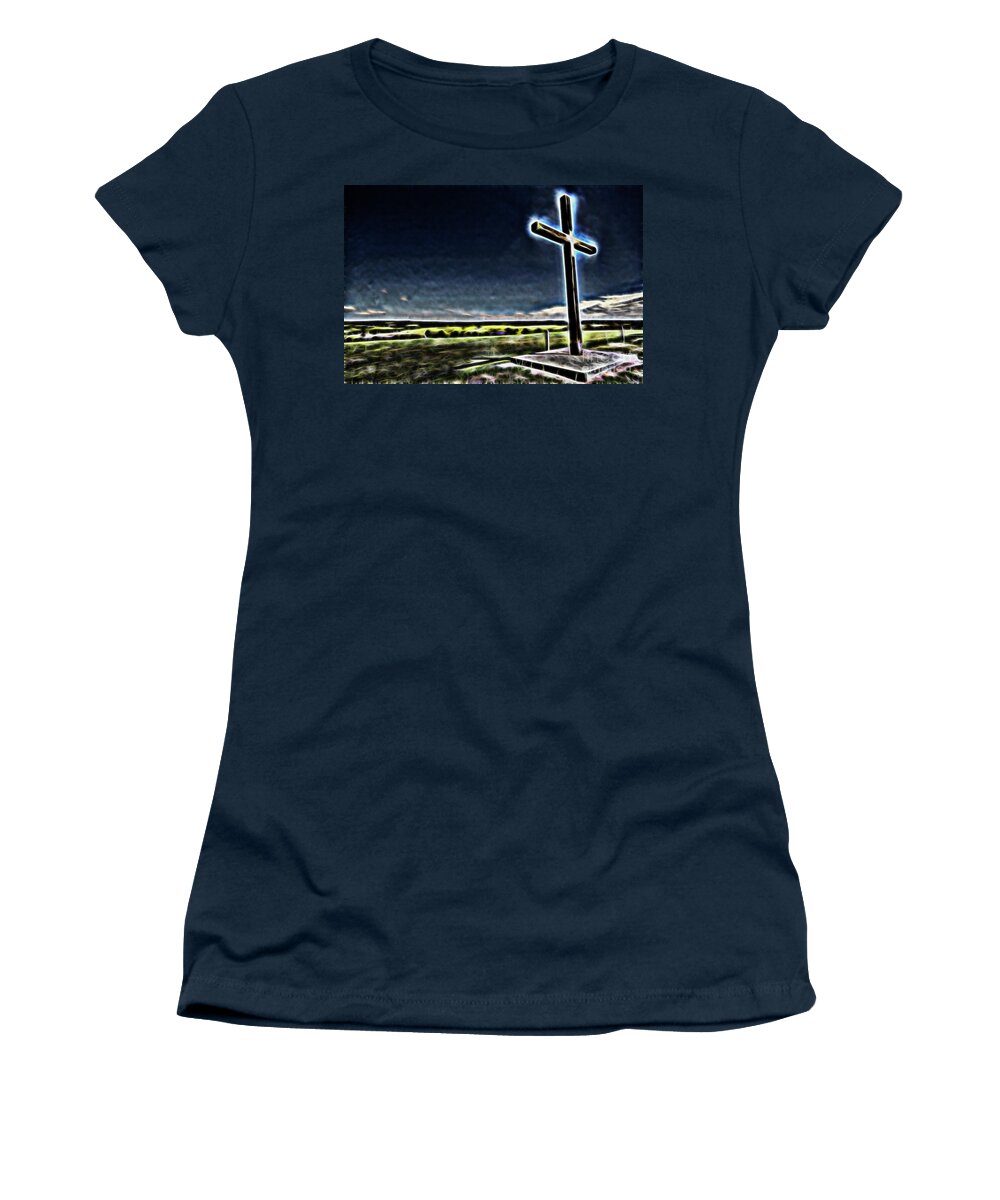 Barossa Women's T-Shirt featuring the photograph Cross on the Hill by Douglas Barnard