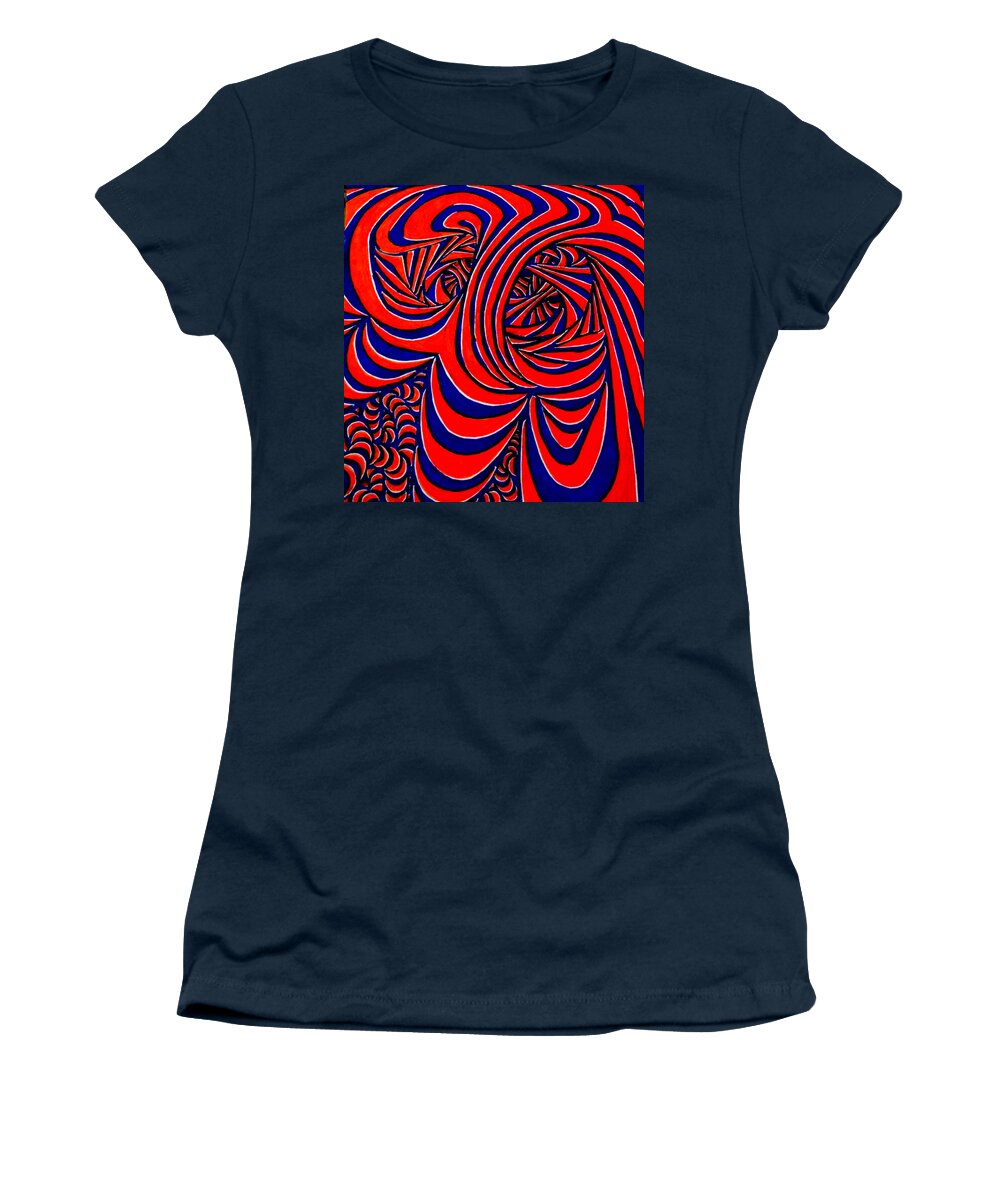 Pen And Ink Women's T-Shirt featuring the drawing Cross Section by Red Gevhere