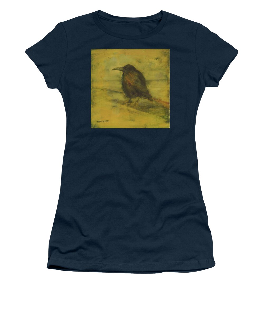 Bird Women's T-Shirt featuring the painting Crow 27 by David Ladmore