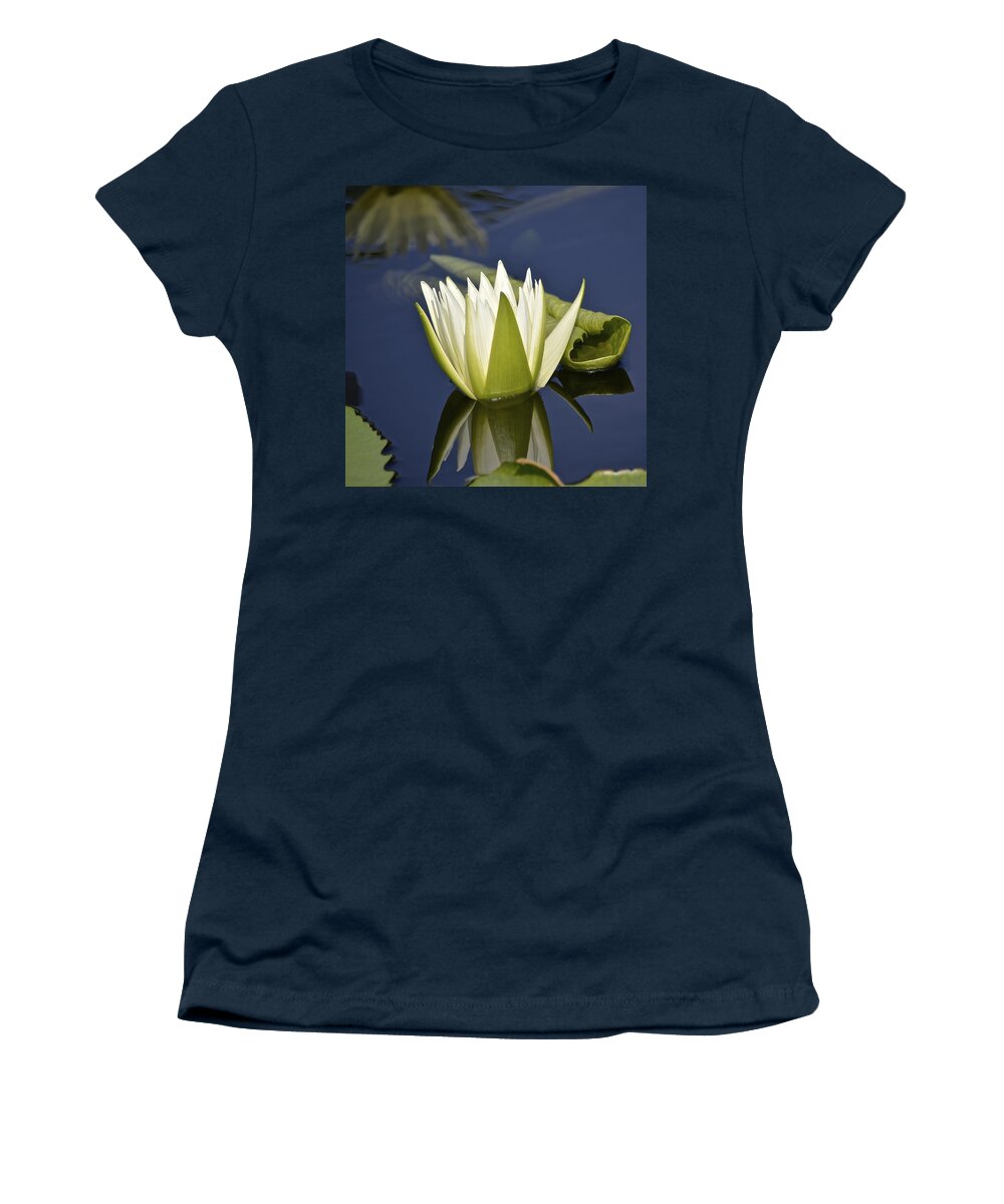 Longwood Gardens Women's T-Shirt featuring the photograph Crystal Waterlily by Tana Reiff