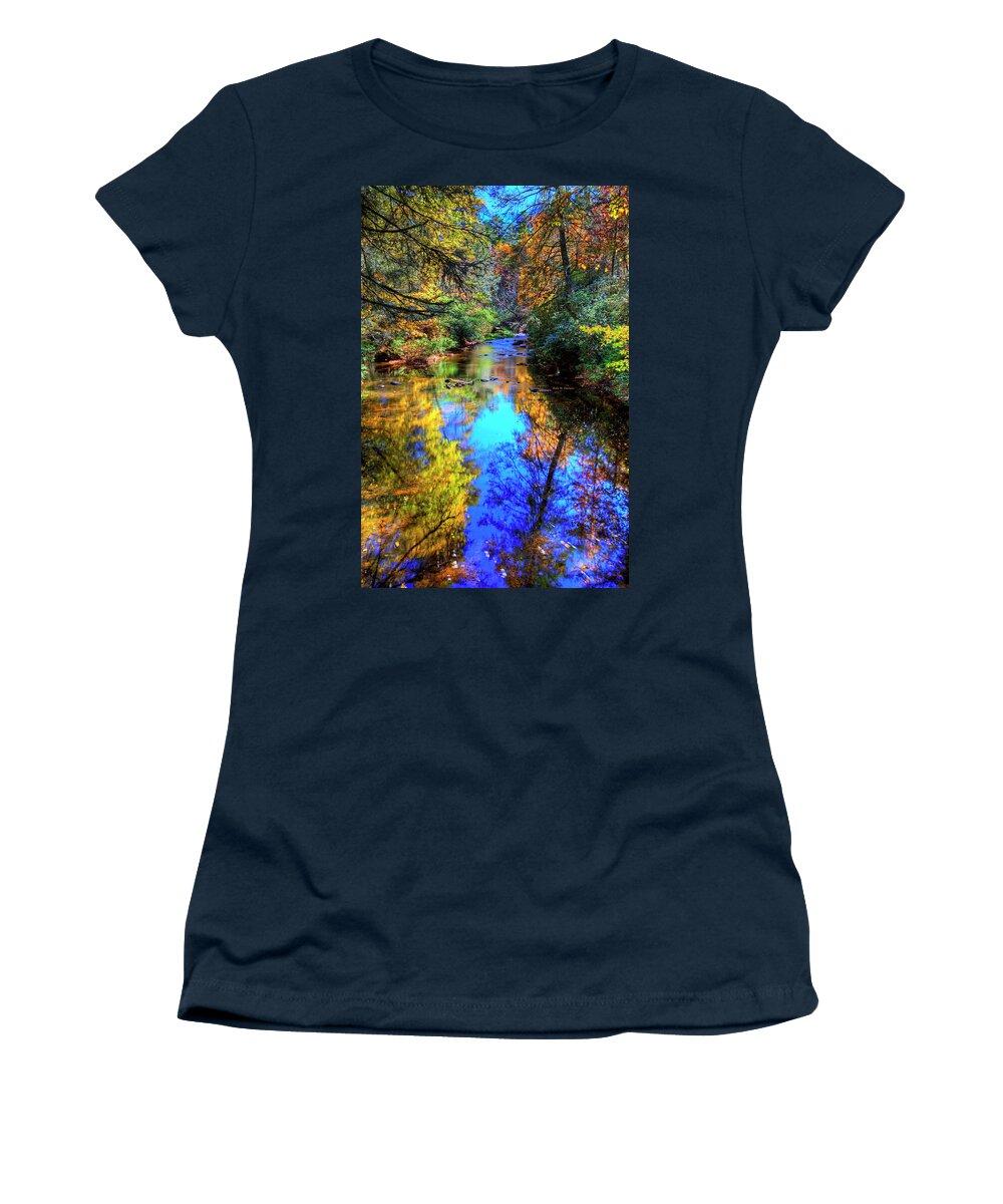 Fall Women's T-Shirt featuring the photograph Cullasaja River by Dale R Carlson