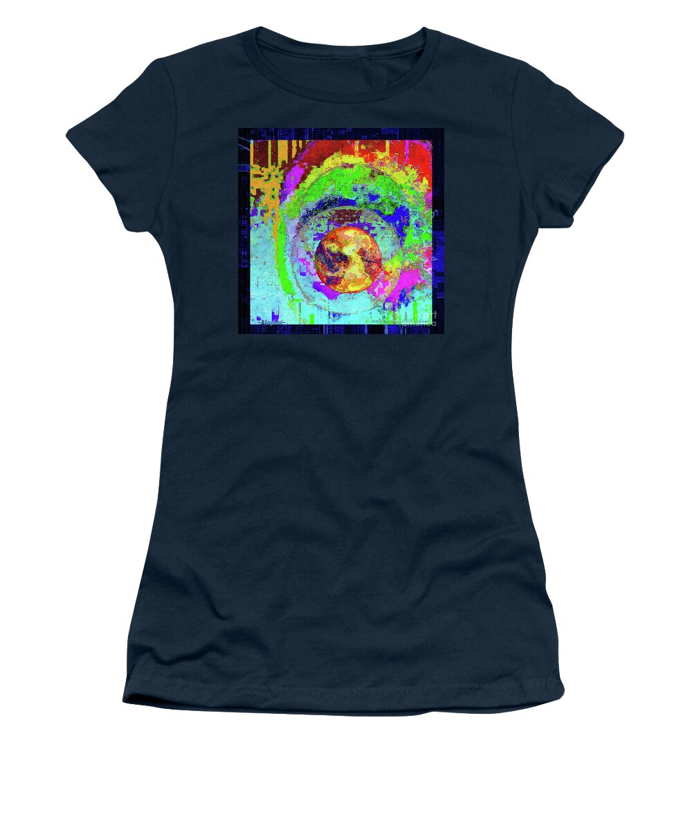 Abstract Art Women's T-Shirt featuring the mixed media Cultural Literacy for Lovers and Dreamers Number 2 by Aberjhani