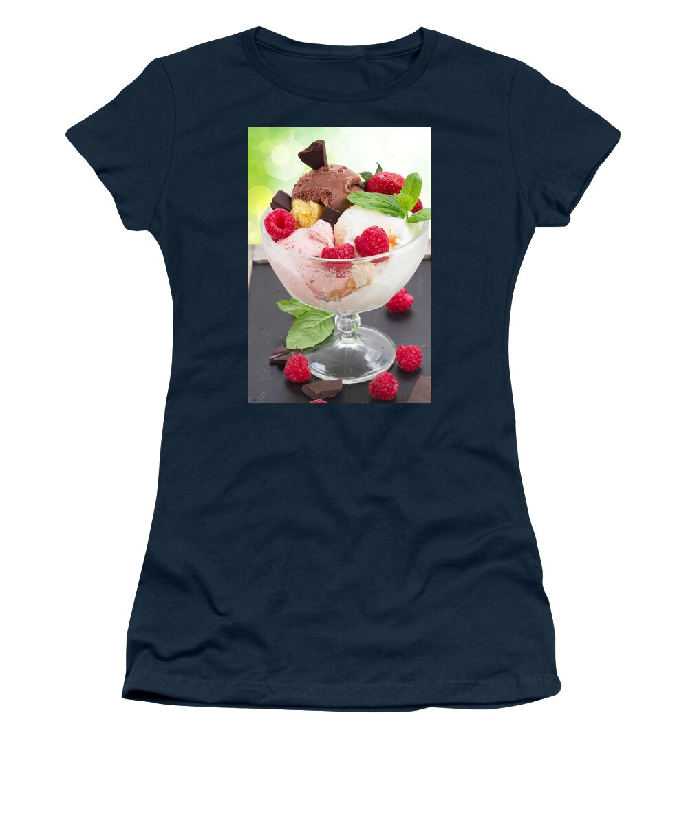 Ice Women's T-Shirt featuring the photograph Cup of Icecream by Anastasy Yarmolovich