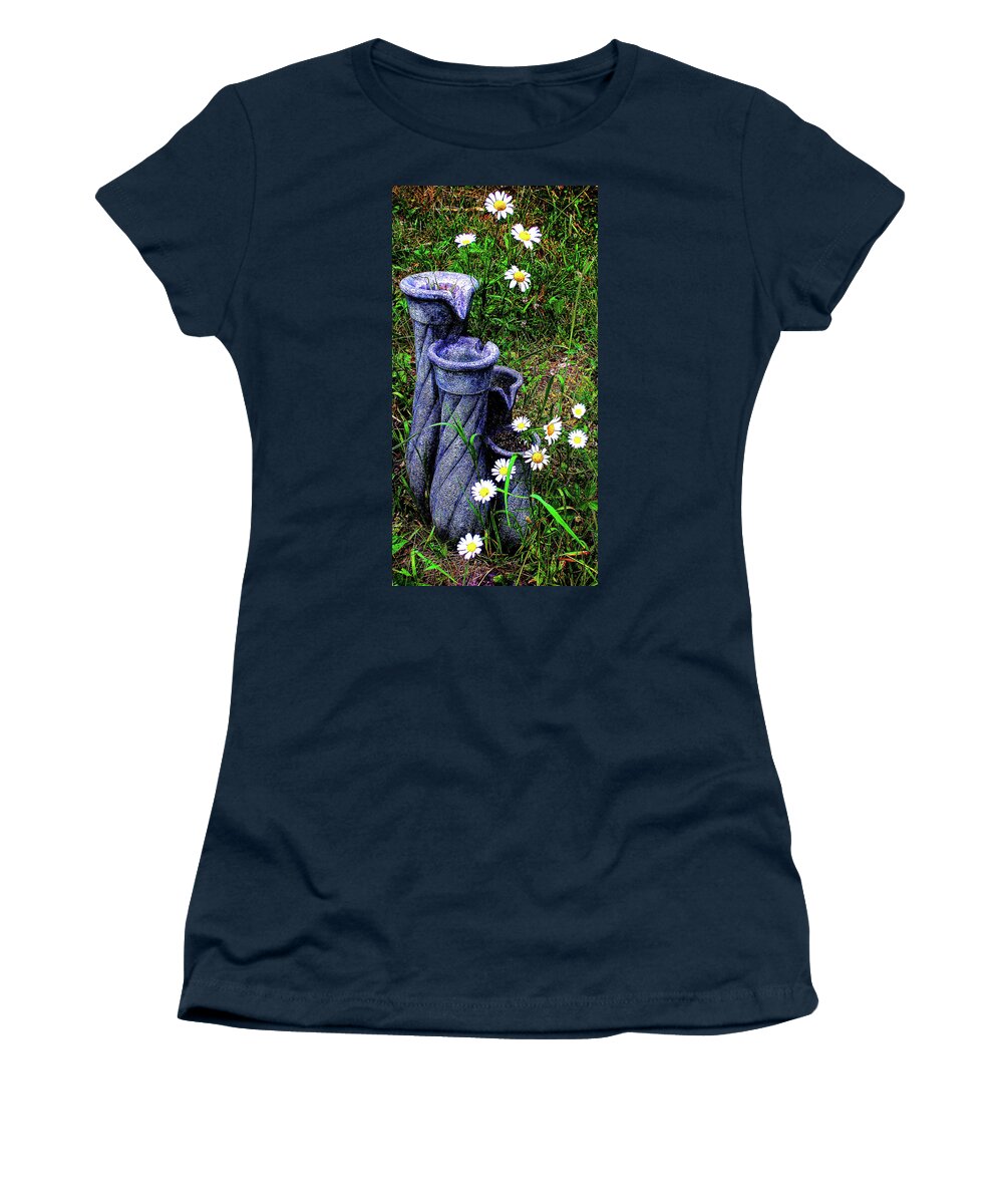 Daisies Women's T-Shirt featuring the photograph Daisy Fountain by Jeff Kurtz