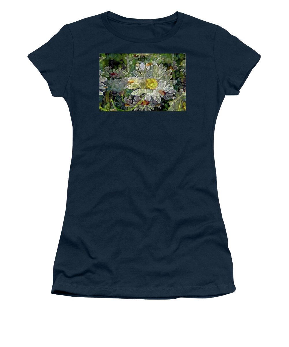Daisy Women's T-Shirt featuring the digital art Daisy Mystique 8 by Lynda Lehmann