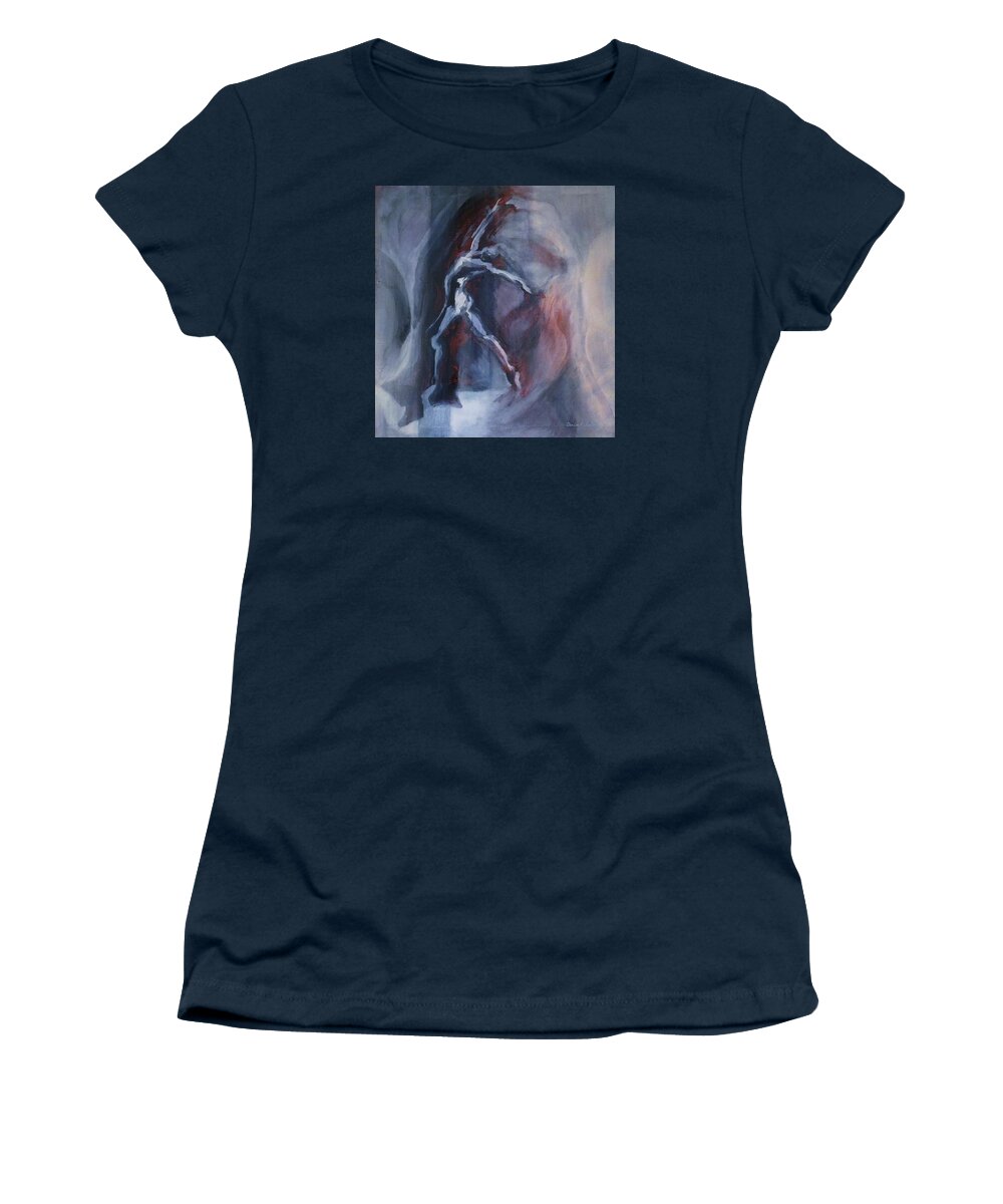 Dancer Women's T-Shirt featuring the painting Dancing Figure by Denise F Fulmer