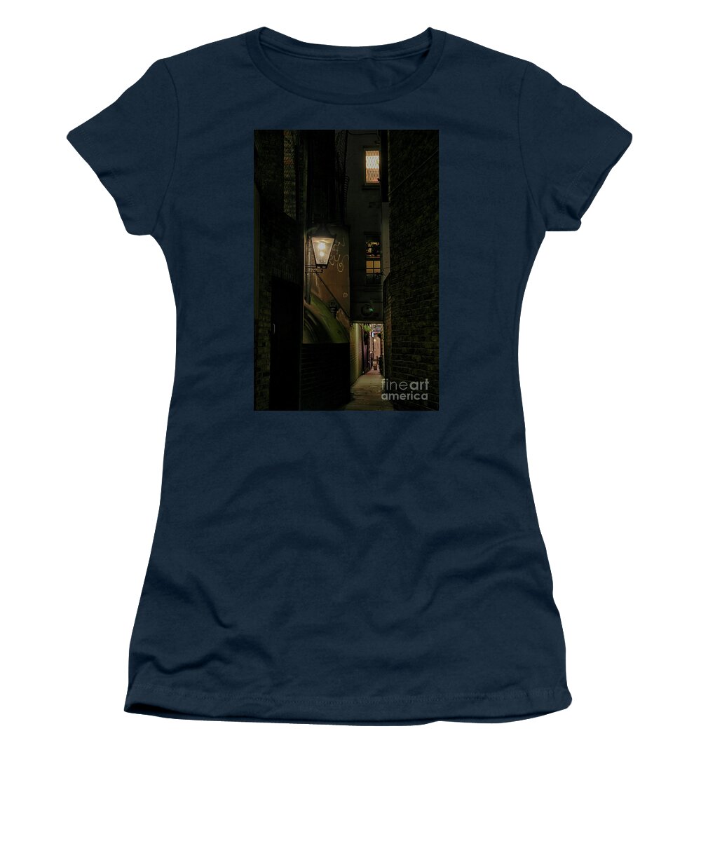 Alley Women's T-Shirt featuring the photograph Dark Alley London by Jasna Buncic