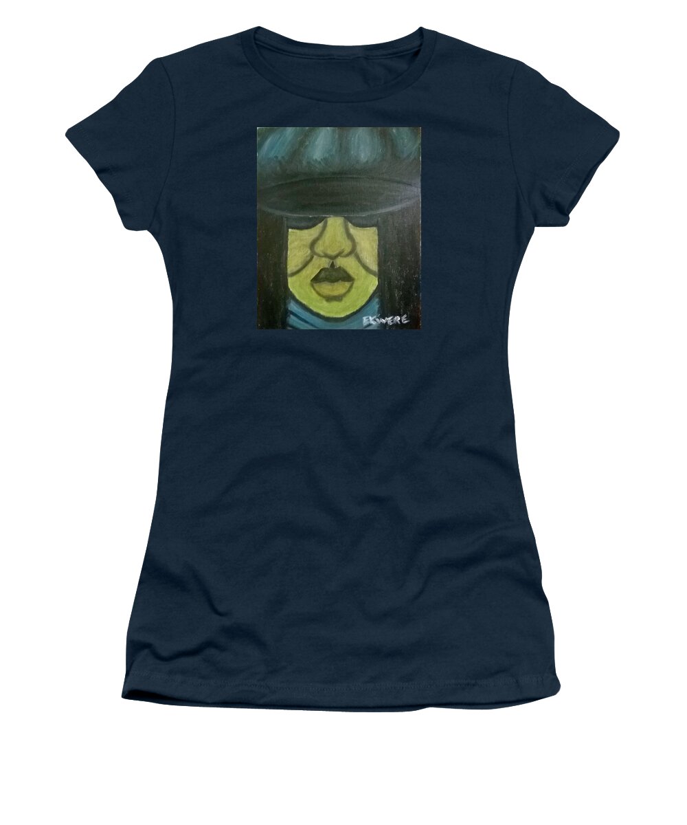 Girl Women's T-Shirt featuring the painting Darla's Day Out by Stephanie Ekwere