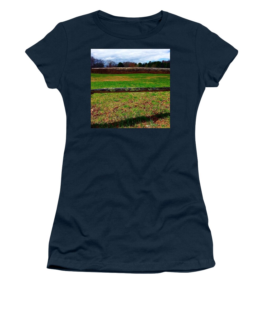 Beautiful Women's T-Shirt featuring the photograph A Quiet Farm on a Spring Day by Kate Arsenault 