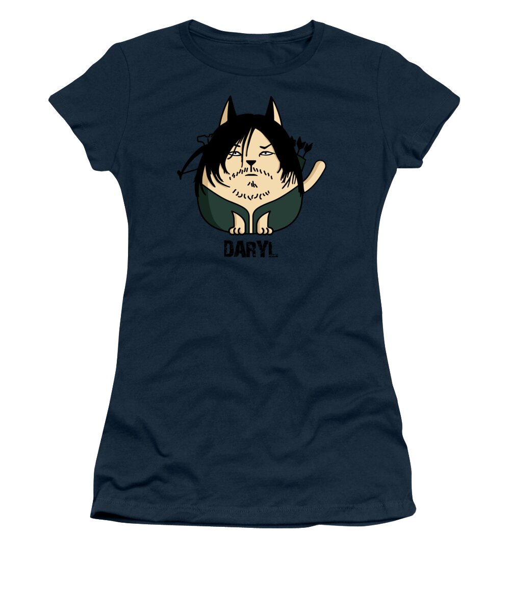 Daryl Dixon Women's T-Shirt featuring the digital art Daryl the Cat by Giordano Aita