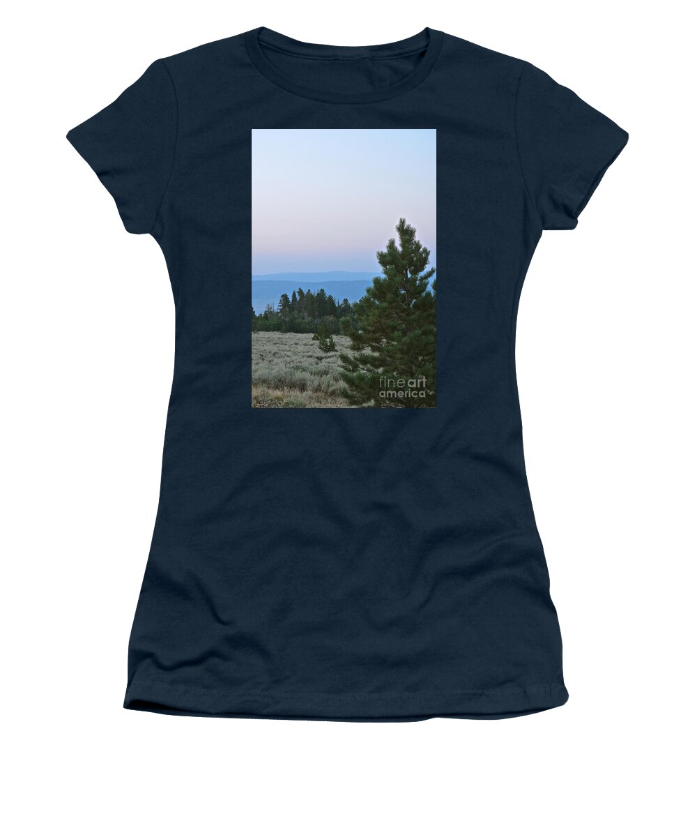 Mountain Women's T-Shirt featuring the photograph Daybreak on the Mountain by Cindy Schneider