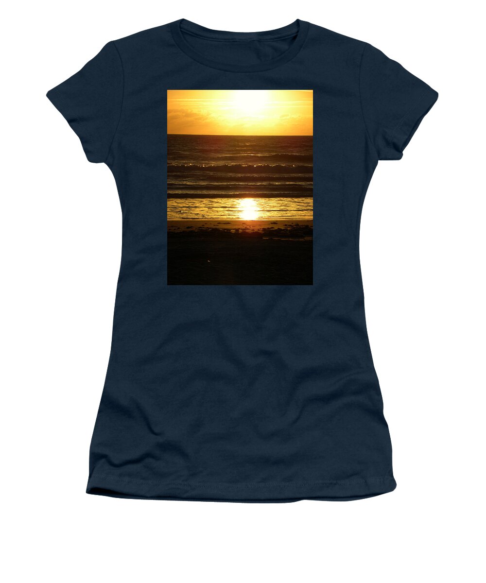 Daytona Women's T-Shirt featuring the photograph Daytona Beach Sunrise by Christopher Mercer