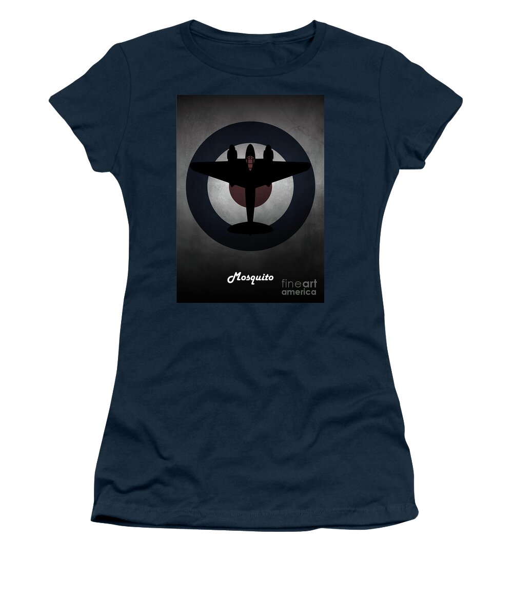 Mosquito Women's T-Shirt featuring the digital art de Havilland Mosquito RAF by Airpower Art