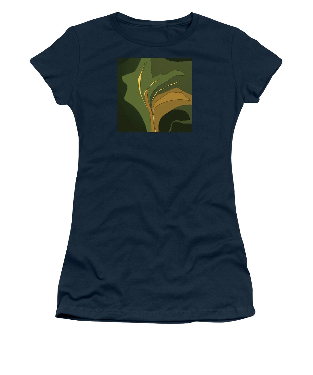 Abstract Women's T-Shirt featuring the digital art Deco Tile by Gina Harrison