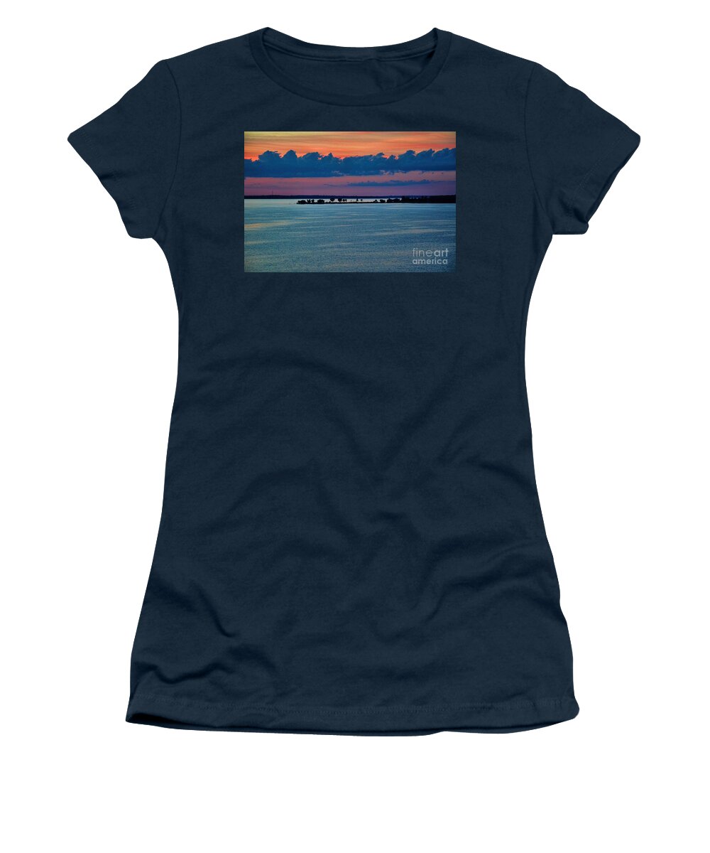 Sunset Women's T-Shirt featuring the photograph Denison Island Sunset by Diana Mary Sharpton