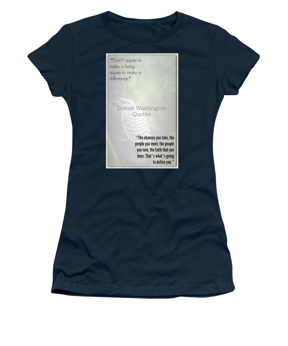  Women's T-Shirt featuring the photograph Denzel Washington9 by David Norman