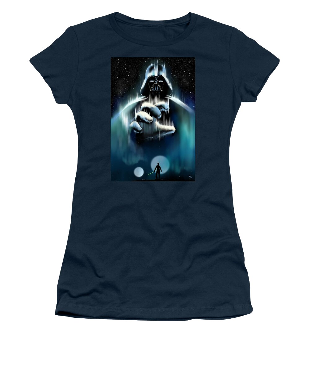 Vader Women's T-Shirt featuring the digital art Destiny by Norman Klein