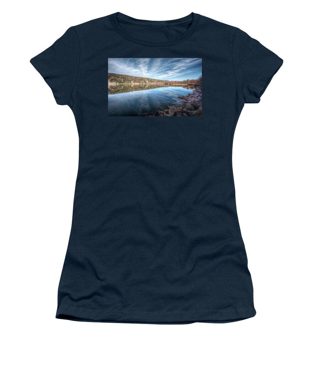 Devils Lake Women's T-Shirt featuring the photograph Devils Lake by Brad Bellisle
