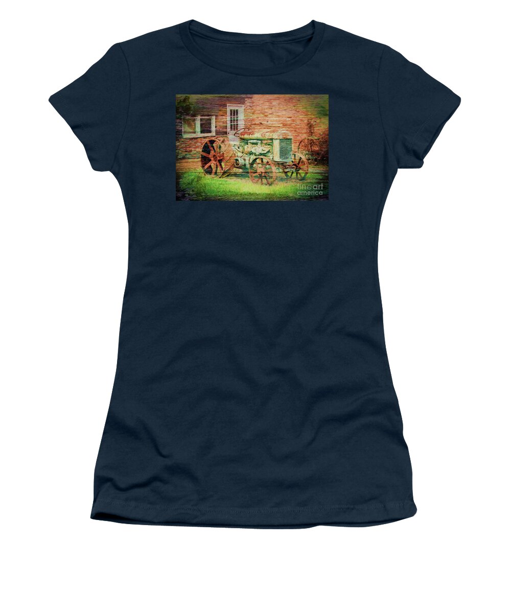 Tractors Women's T-Shirt featuring the digital art Discarded by DB Hayes