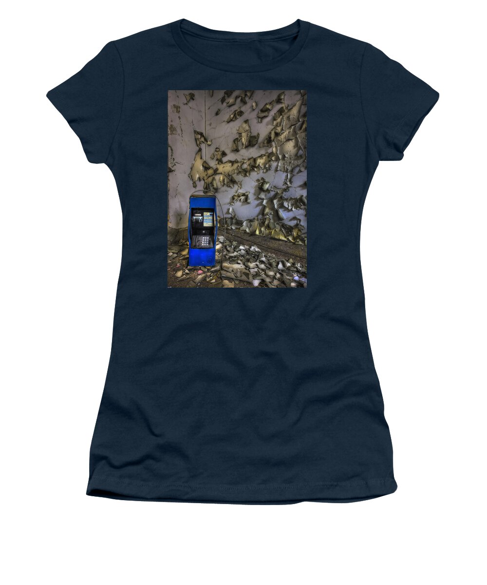 Telephone Women's T-Shirt featuring the photograph Disconnected... by Evelina Kremsdorf