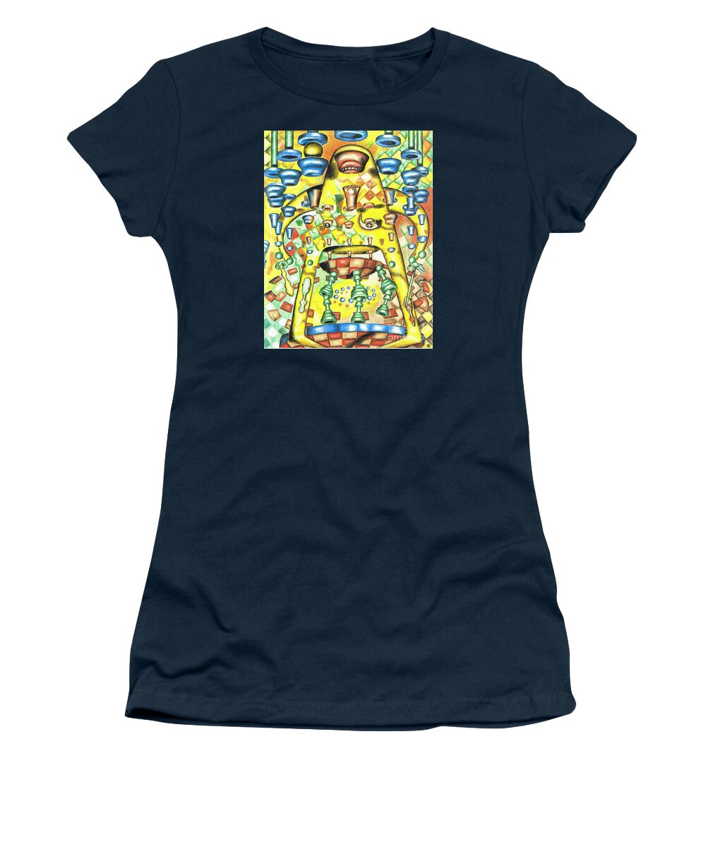 Chess Women's T-Shirt featuring the drawing Dissecting the Opponent by Justin Jenkins