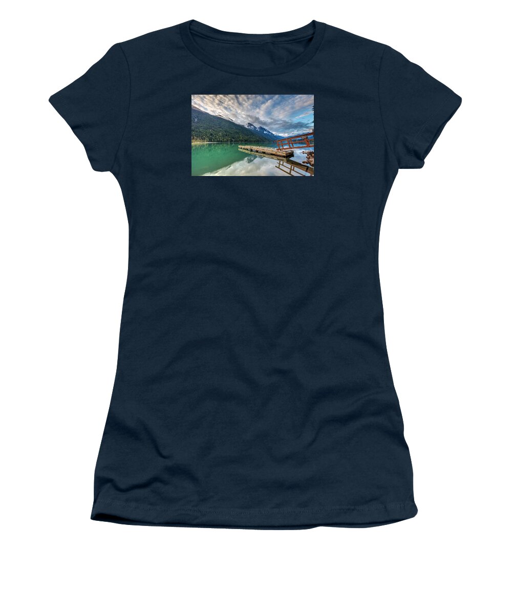 Lake Women's T-Shirt featuring the photograph Dock Reflection at Birkenhead Lake by Pierre Leclerc Photography