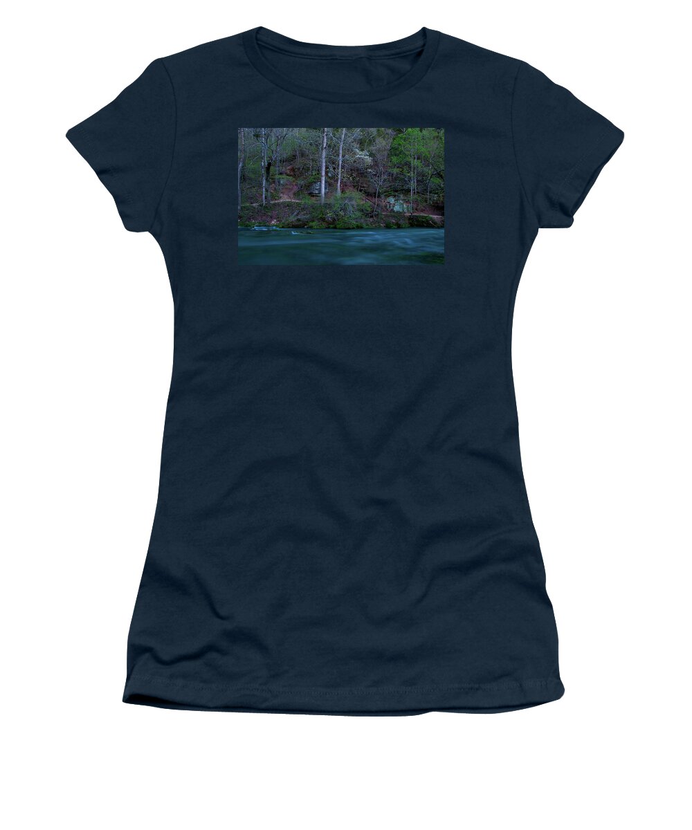 Missouri Women's T-Shirt featuring the photograph Dogwood at Night by Steve Stuller