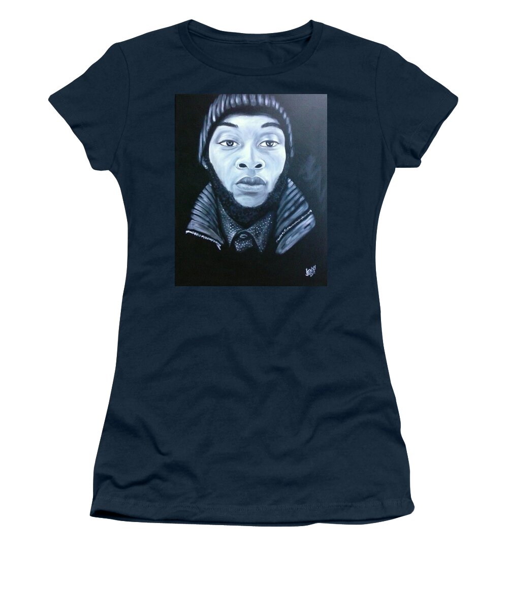 African-american Men Women's T-Shirt featuring the painting Dominic by Jenny Pickens