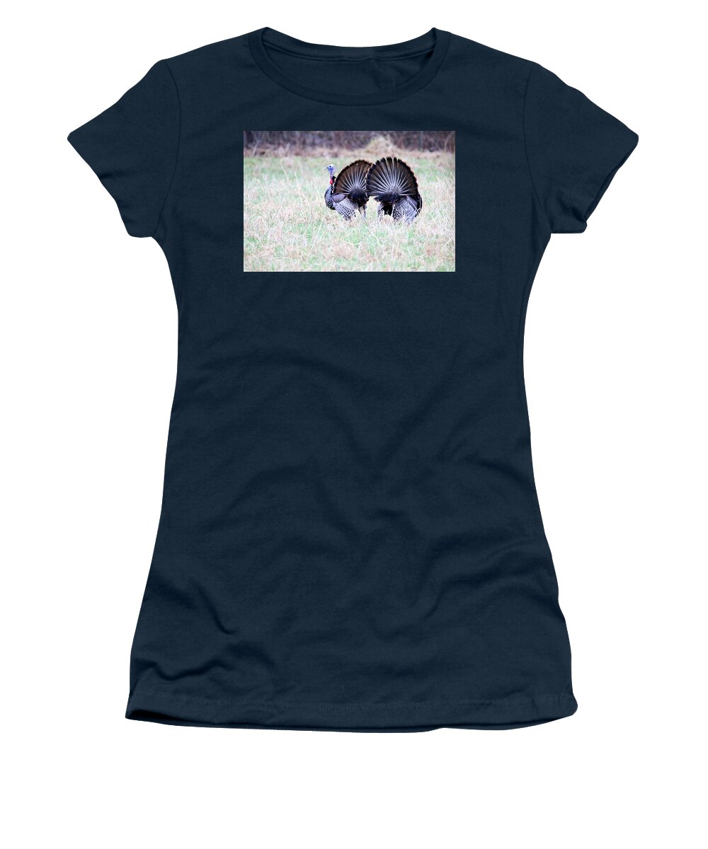 Wild Women's T-Shirt featuring the photograph Double Strut by Brook Burling