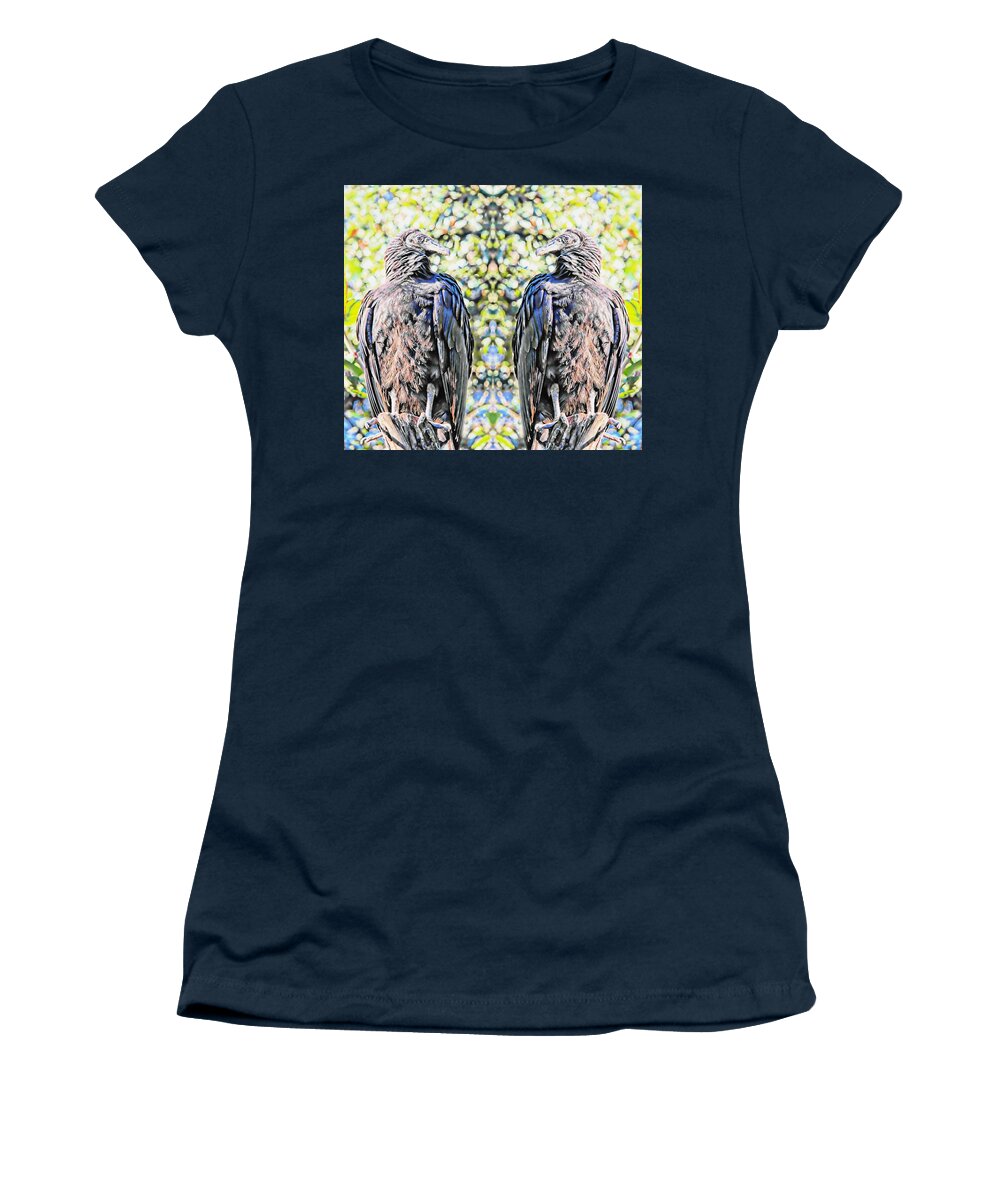 Bird Women's T-Shirt featuring the photograph Double Trouble by Stoney Lawrentz