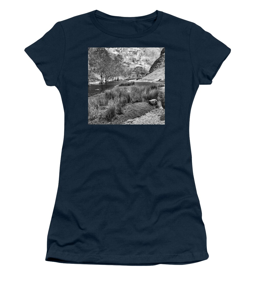 Dale Women's T-Shirt featuring the photograph Dovedale, Peak District UK by John Edwards