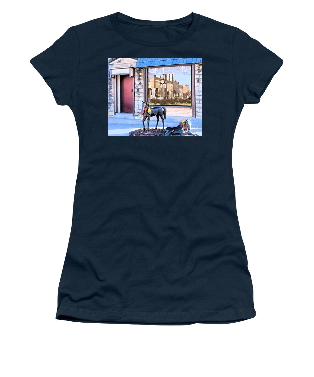 Drumright Women's T-Shirt featuring the photograph Downtown Drumright Oklahoma by Janette Boyd