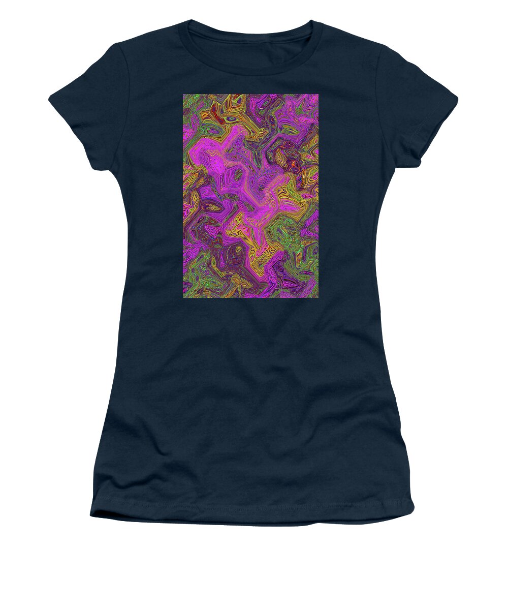 Dragon In The Pink Women's T-Shirt featuring the digital art Dragon In The Pink by Tom Janca