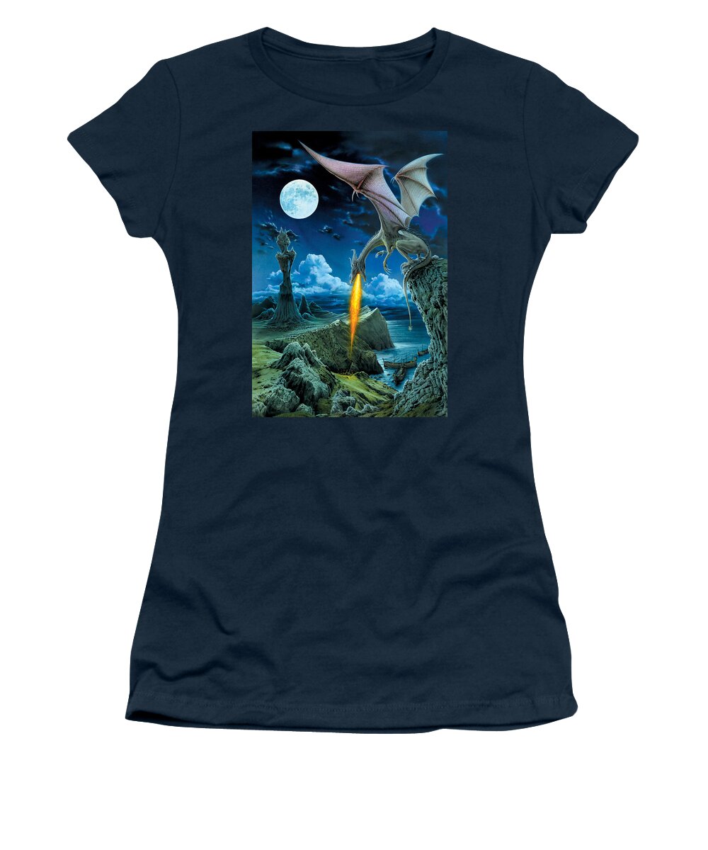 Dragon Women's T-Shirt featuring the photograph Dragon Spit by MGL Meiklejohn Graphics Licensing