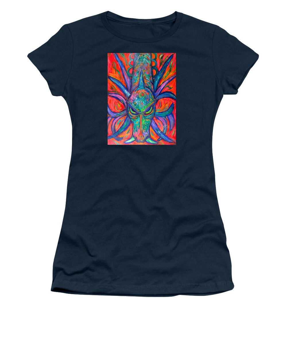 Dragon Women's T-Shirt featuring the painting Dragon Stare by Kendall Kessler