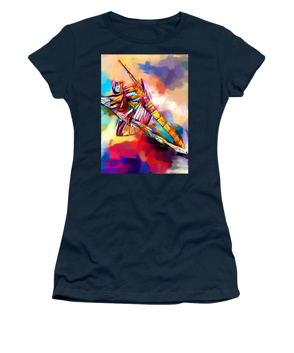 Dragonfly Women's T-Shirt featuring the painting Dragonfly 2 by Chris Butler