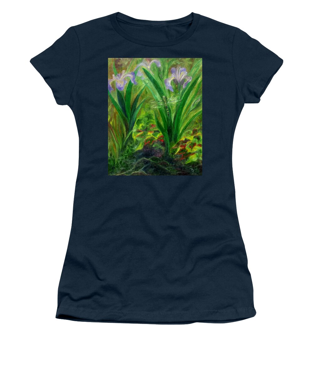 Dragonfly Women's T-Shirt featuring the painting Dragonfly Medicine by FT McKinstry