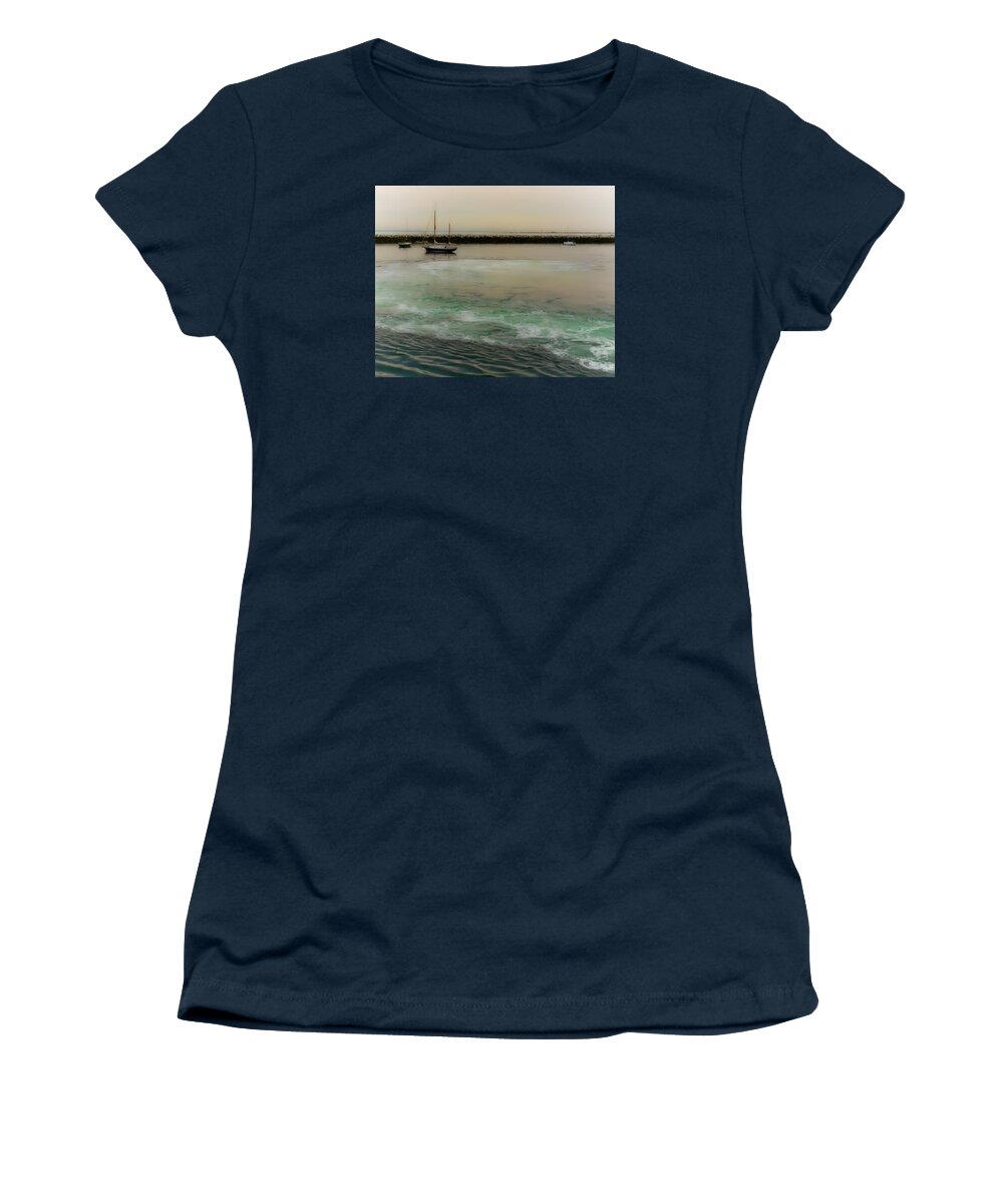 Boats Women's T-Shirt featuring the photograph Dream Land by Alison Belsan Horton