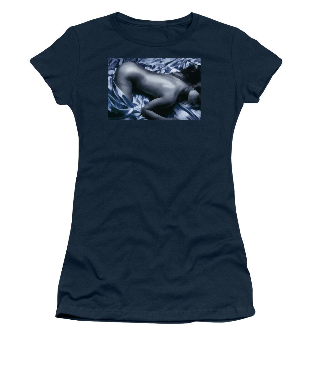 Nude Women's T-Shirt featuring the painting Dreamer by David Naman