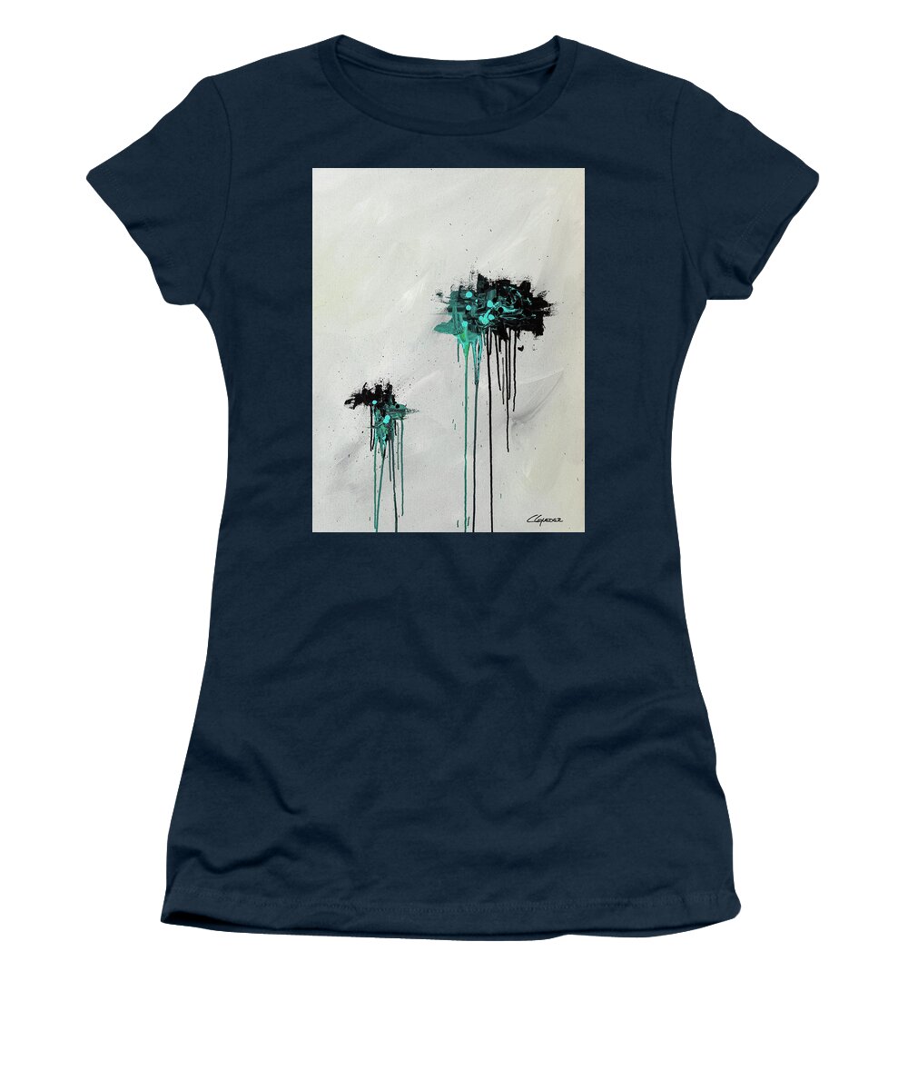 Abstract Art Women's T-Shirt featuring the painting Dreamers by Carmen Guedez