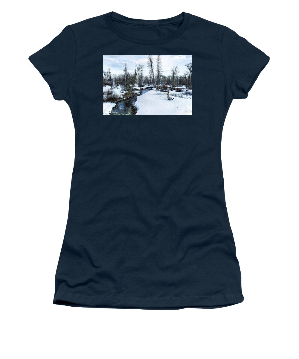 Cottonwood Creek Women's T-Shirt featuring the photograph Dreaming of Cottonwood Creek by Belinda Greb