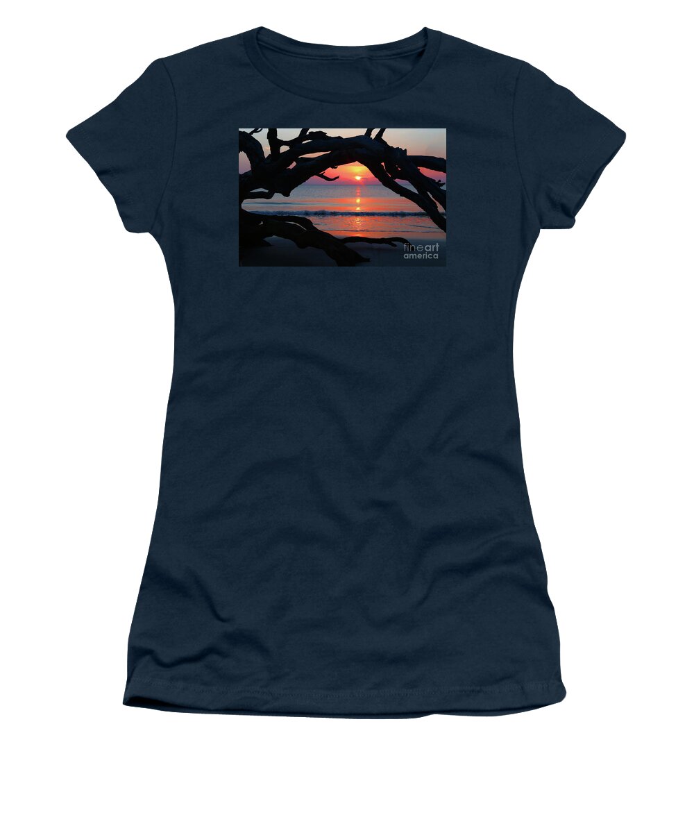 Driftwood Arch Women's T-Shirt featuring the photograph Driftwood Arch by Marty Fancy