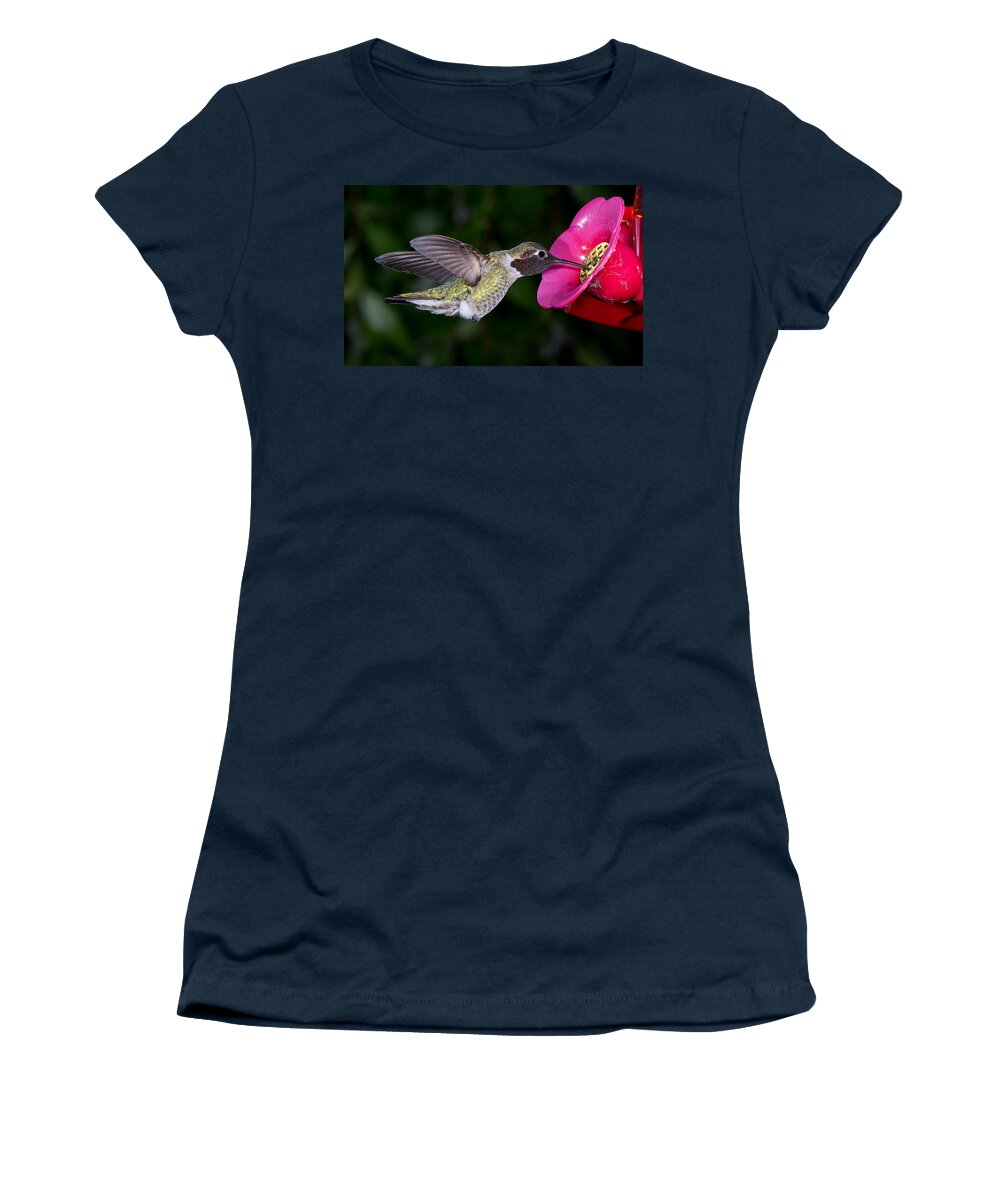 Hummingbird Women's T-Shirt featuring the photograph Drink Deep by Greg Nyquist