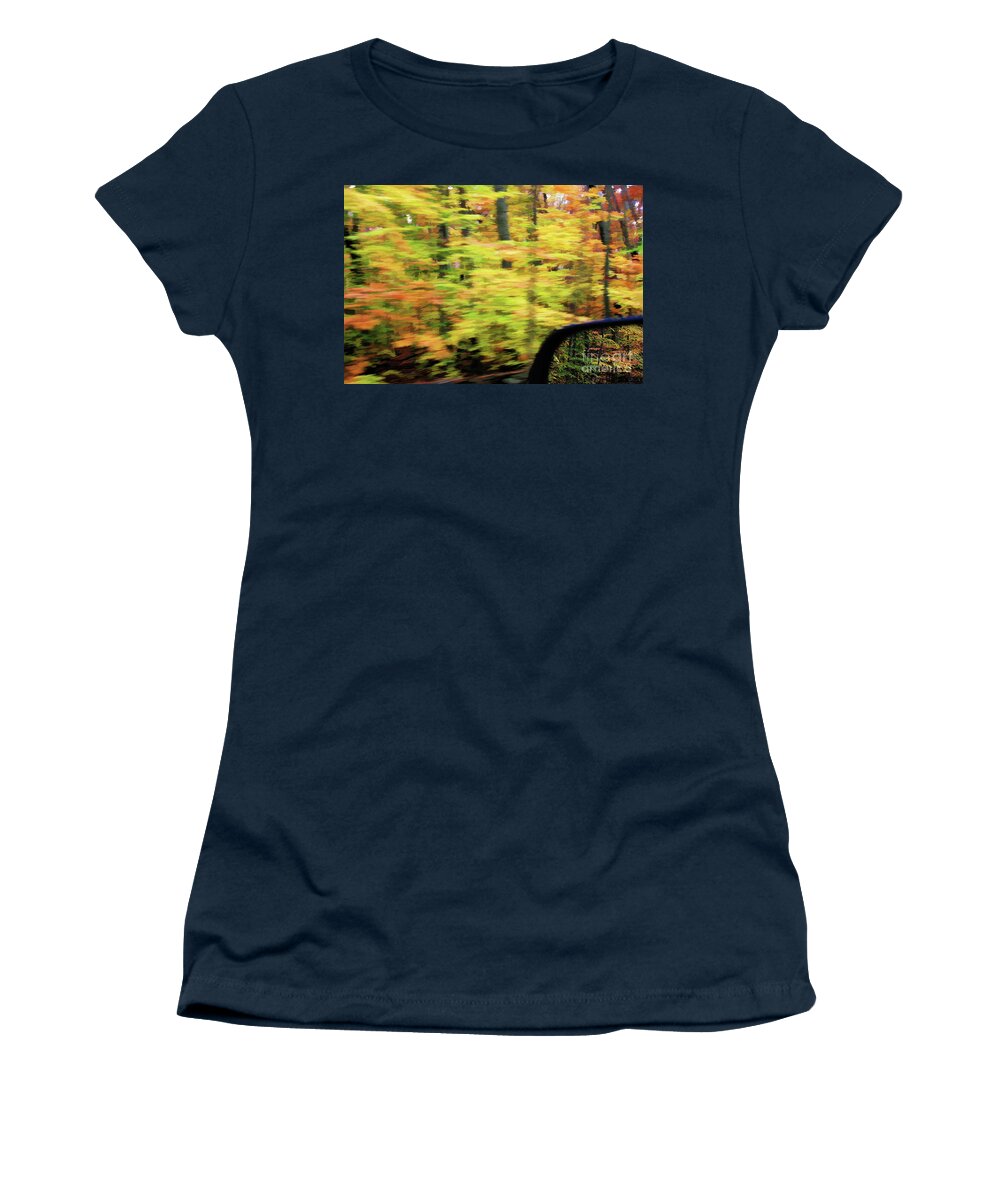 Leaves Women's T-Shirt featuring the digital art Driveby Shooting No.3 Hindsight's 20-20 by Xine Segalas