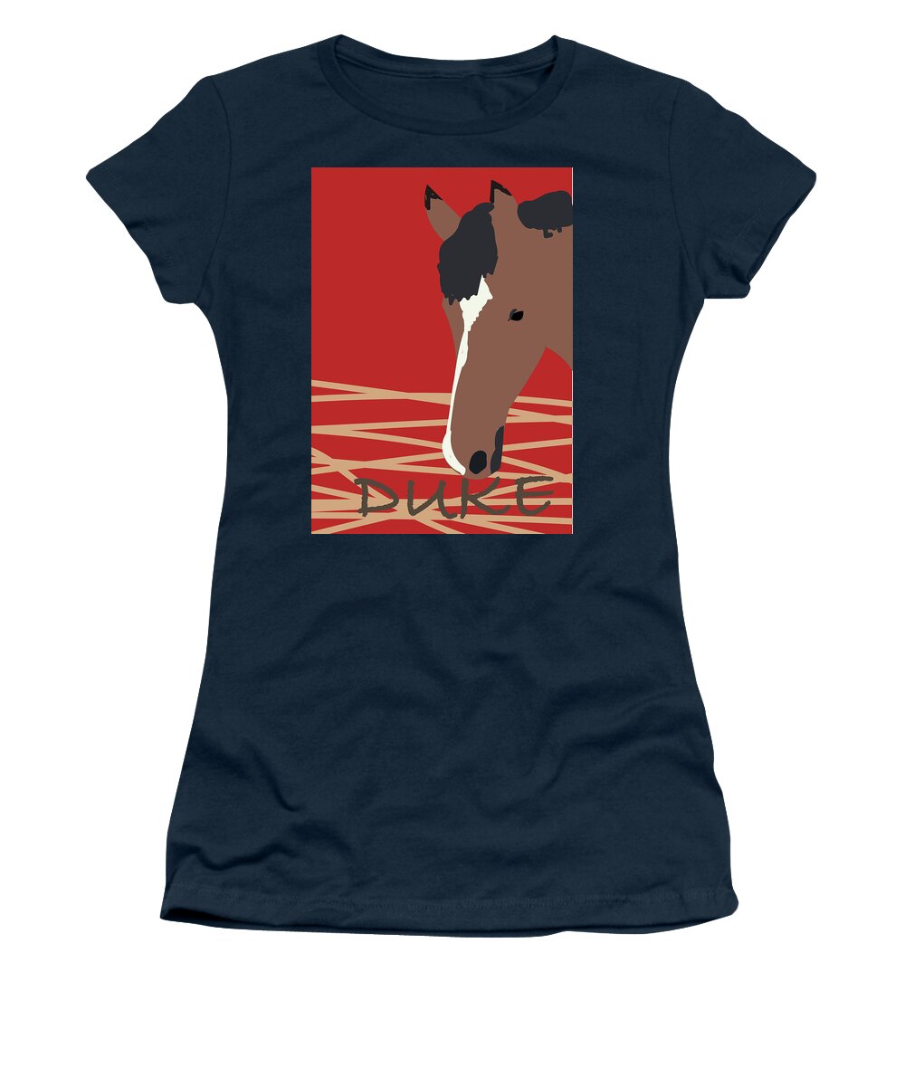 Horse Women's T-Shirt featuring the digital art Sprout Duke by Caroline Elgin