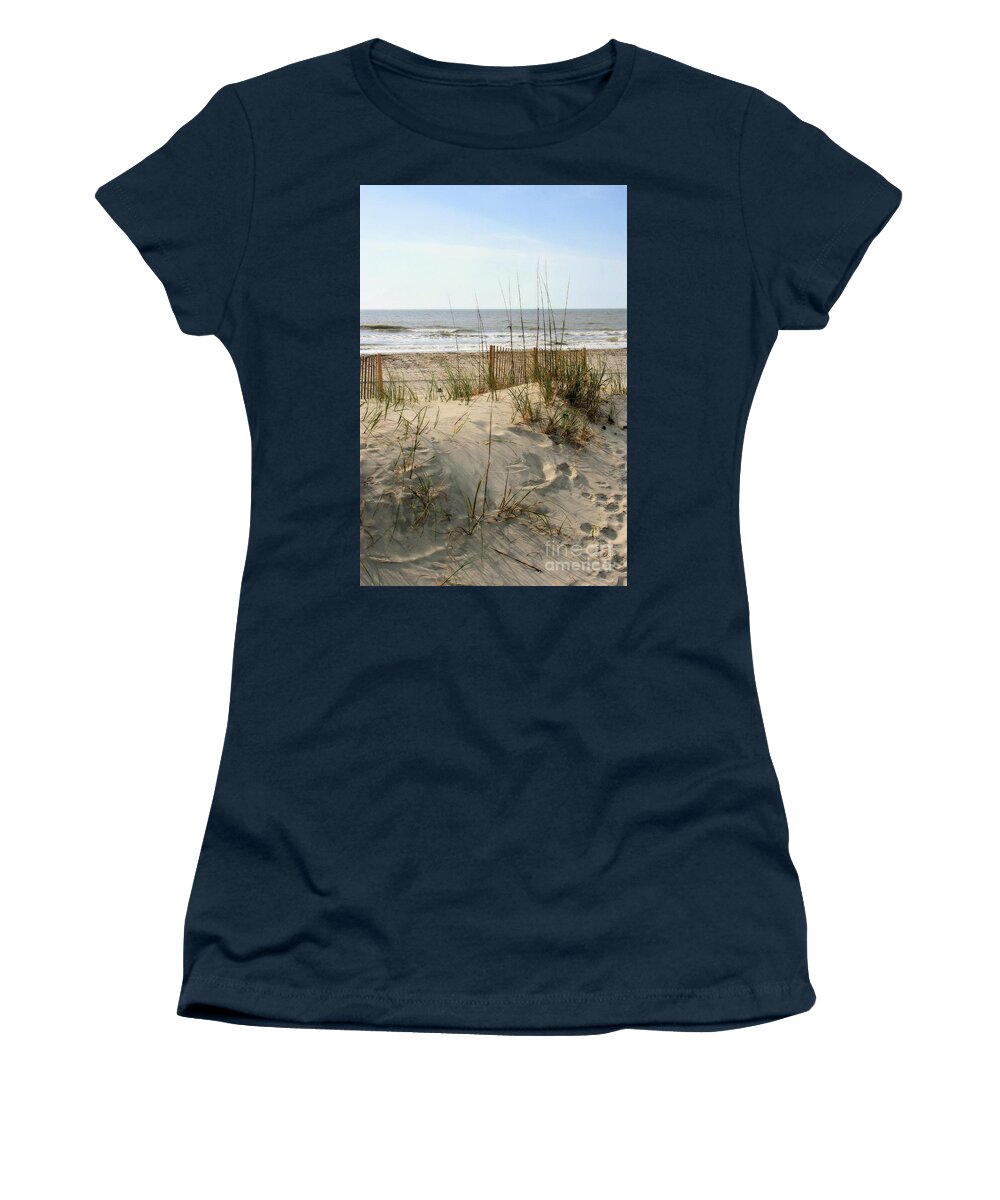 Beach Women's T-Shirt featuring the photograph Dune by Angela Rath