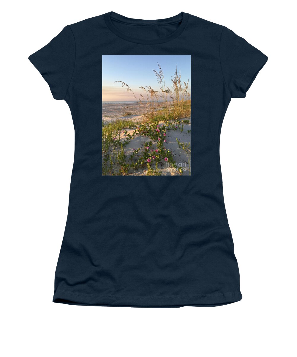Morningglories Women's T-Shirt featuring the photograph Dune Bliss by LeeAnn Kendall