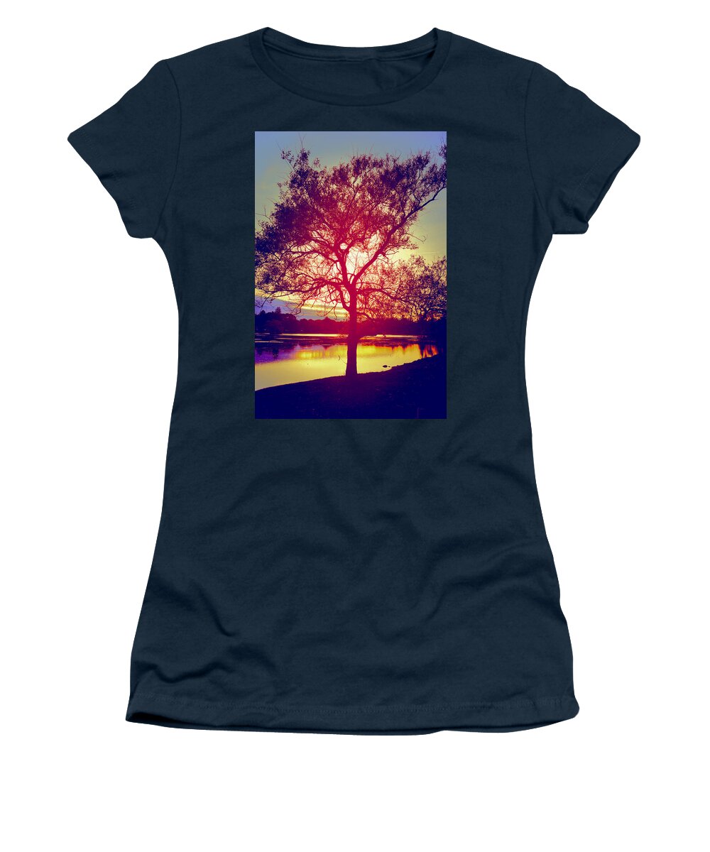 Tree Women's T-Shirt featuring the photograph Dusk by Kate Arsenault 