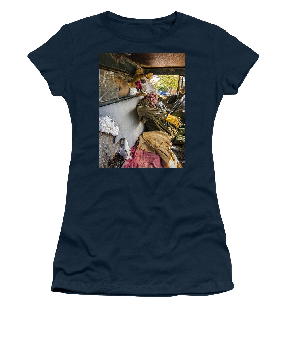 Scarecrow Women's T-Shirt featuring the photograph Dying For The Shot by Caitlyn Grasso