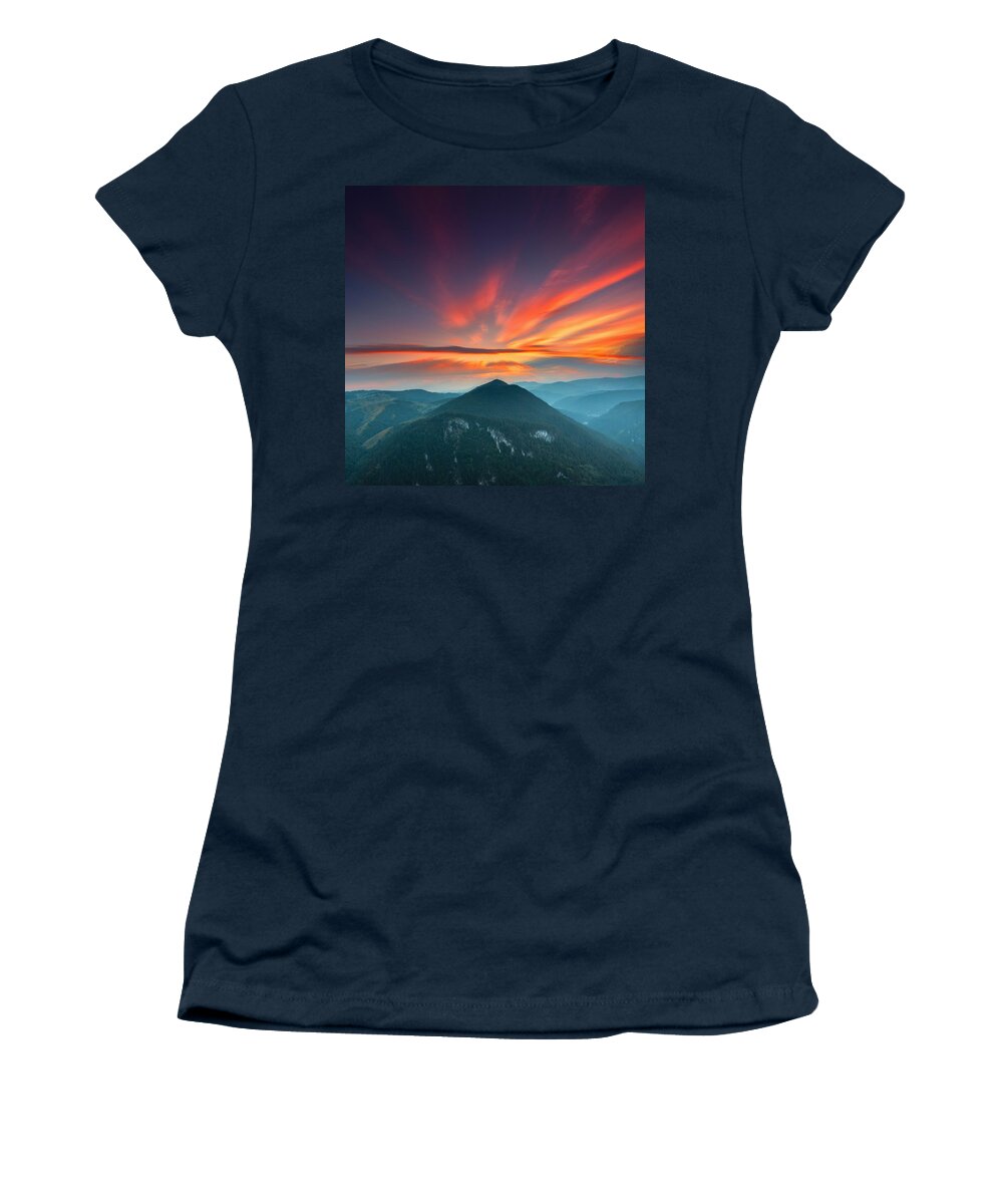 Mountain Women's T-Shirt featuring the photograph Eagle Eye by Evgeni Dinev